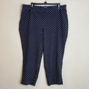 Carolina Belle Women's Size 18W Black and White Design Ankle Pants
